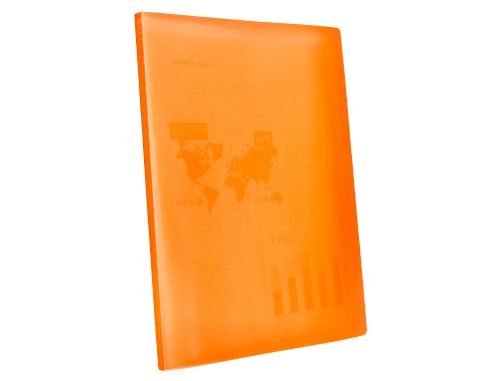 Capa catalogo liderpapel 20 bolsas polipropileno din a4 traslucida laranja frosty , Liderpapel , 51714 , 4710581470418